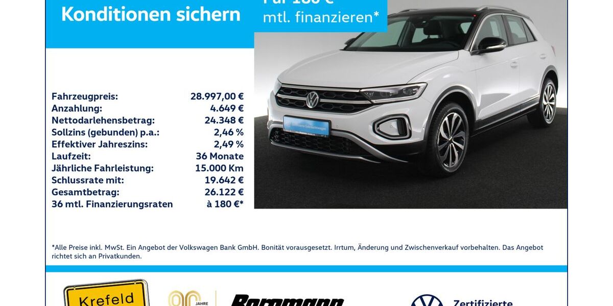 VW T-Roc 27.514 km 28.447 &euro; Krefeld 47803