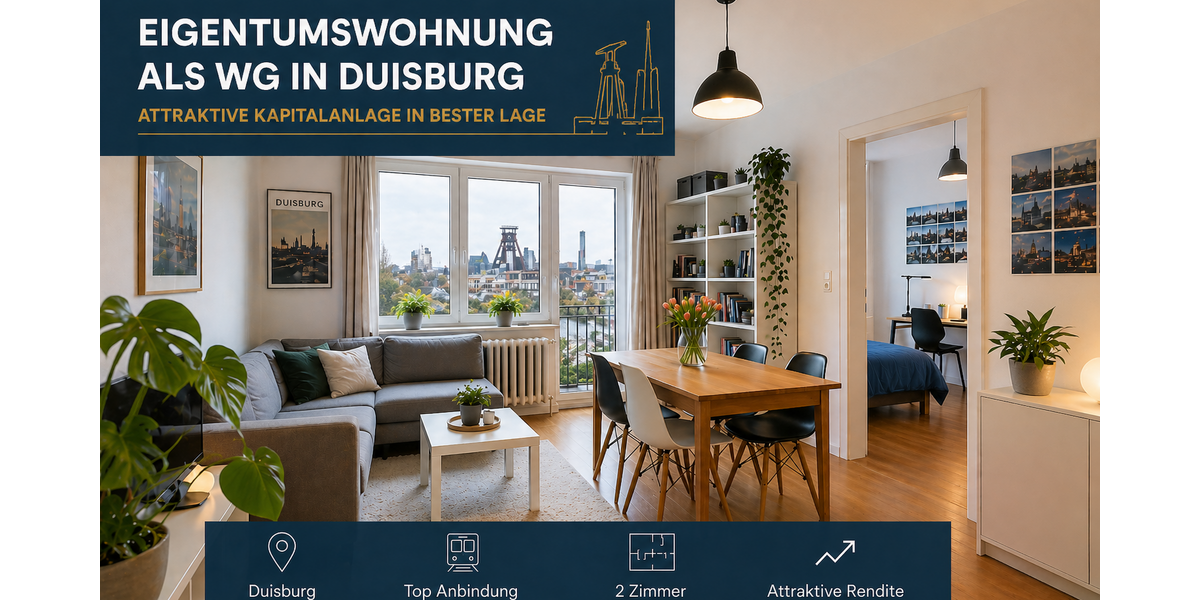 Etagenwohnung Duisburg Beeck - 2 Zimmer, 59 m&sup2;, 129.000&euro; | Angebot:27567246