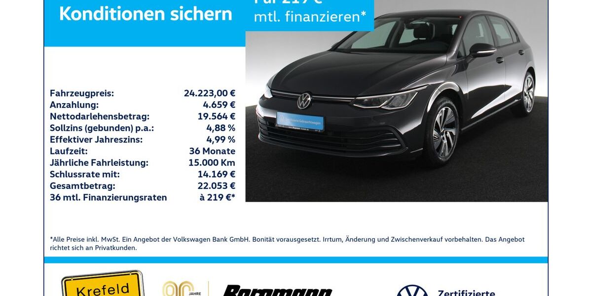 VW Golf 50.550 km 24.223 &euro; Krefeld 47803