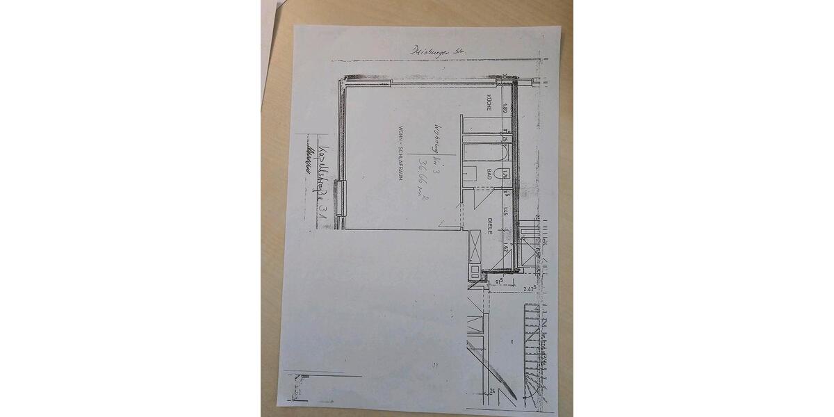 Etagenwohnung Düsseldorf Pempelfort - 1 Zimmer, 37 m&sup2;, 240.000&euro; | Angebot:27191952