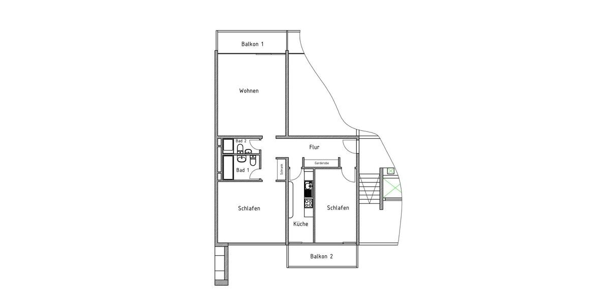Etagenwohnung Dormagen - 3 Zimmer, 87 m&sup2;, 210.000&euro; | Angebot:27096102