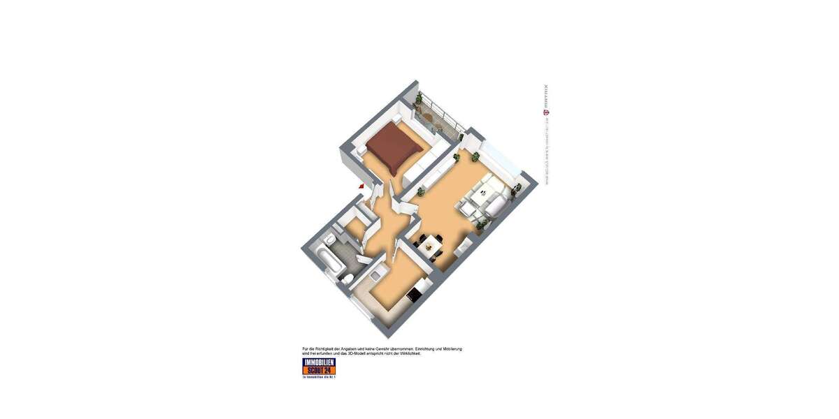 Etagenwohnung Remscheid Lüttringhausen - 2 Zimmer, 60 m&sup2;, 468&euro; | Angebot:25335628