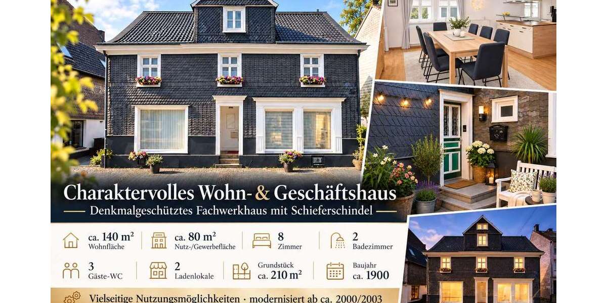 Einfamilienhaus Solingen Wald - 8 Zimmer, 140 m&sup2;, 285.000&euro; | Angebot:27525557