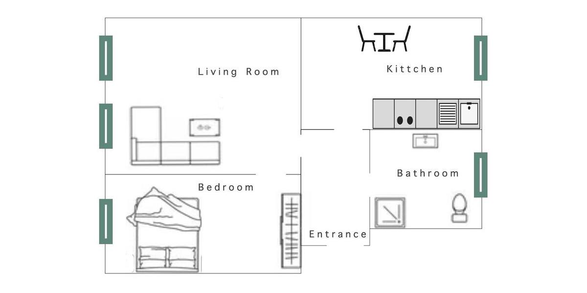 Etagenwohnung Wuppertal Elberfeld - 2 Zimmer, 45 m&sup2;, 1.090&euro; | Angebot:25994201