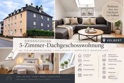 Wohnung Velbert - 5 Zimmer, 119 m&sup2;, 135.000&euro; | Angebot:27525560