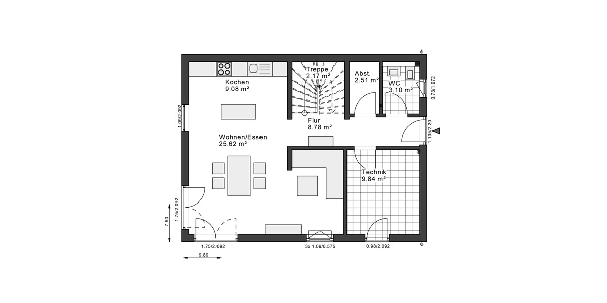 Einfamilienhaus Leichlingen (Rheinland) - 3 Zimmer, 125 m&sup2;, 1.780&euro; | Angebot:26395174