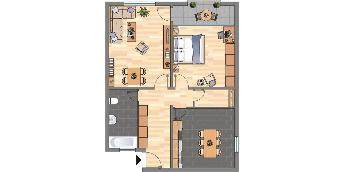 Etagenwohnung Velbert Velbert-Mitte - 2 Zimmer, 73 m&sup2;, 549&euro; | Angebot:25844772