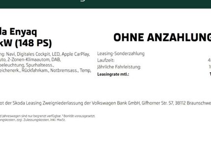 Skoda Enyaq 49.990 km 20.370 &euro; Solingen 42651