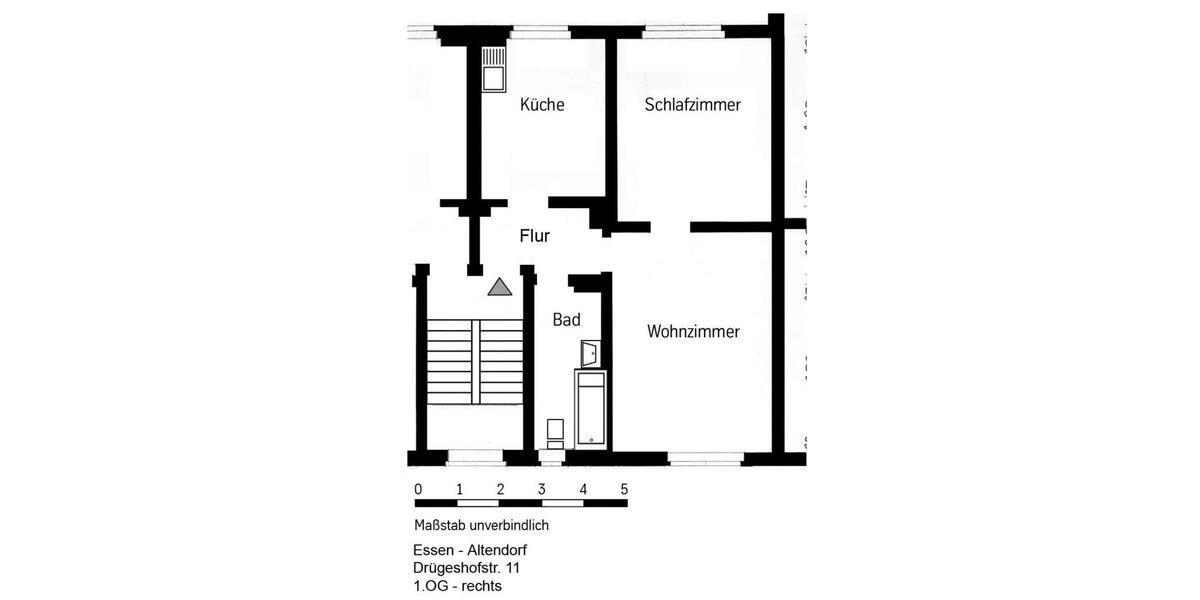 Etagenwohnung Essen Stadtbezirk III - 2 Zimmer, 56 m&sup2;, 459&euro; | Angebot:25475659