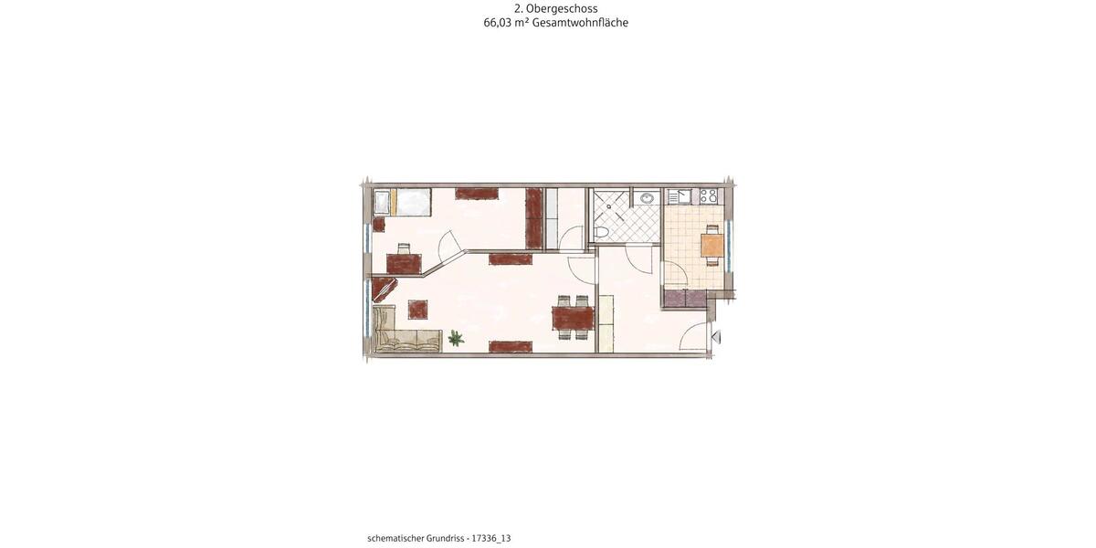Etagenwohnung Essen Stadtkern - 2 Zimmer, 66 m&sup2;, 1.026&euro; | Angebot:13979535