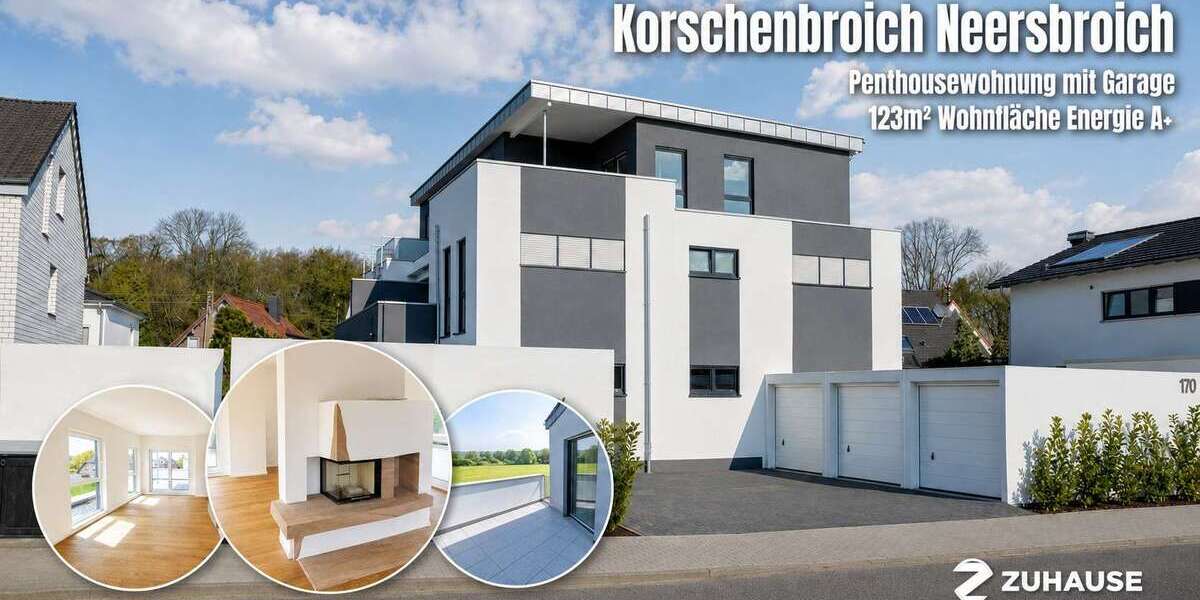 Etagenwohnung Korschenbroich - 3 Zimmer, 123 m&sup2;, 649.000&euro; | Angebot:26749870