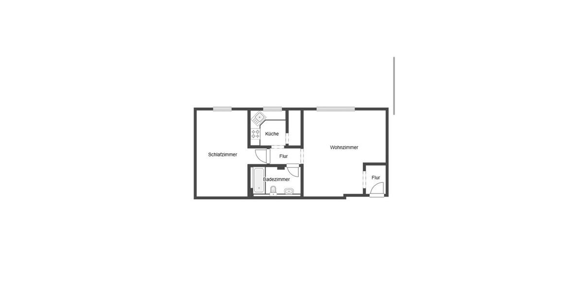 Etagenwohnung Moers Rheinkamp - 2.5 Zimmer, 58 m&sup2;, 770&euro; | Angebot:25905916