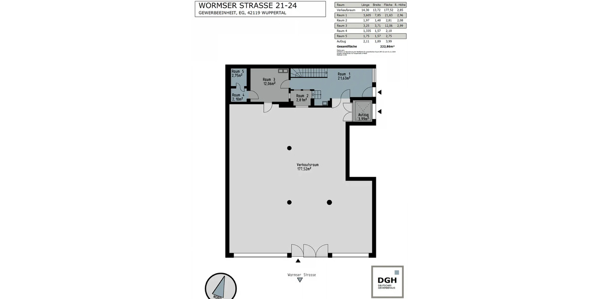 Gewerbeobjekt Wuppertal Gemarkung Elberfeld - 2.000&euro; | Angebot:23846856