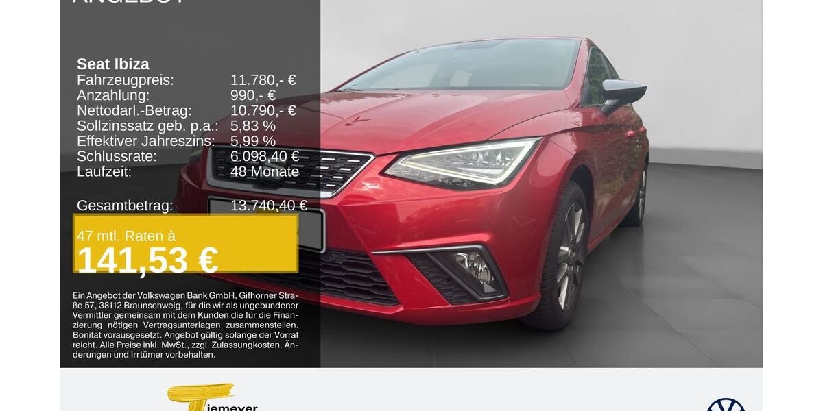 Seat Ibiza 62.200 km 11.780 &euro; Oberhausen 46047