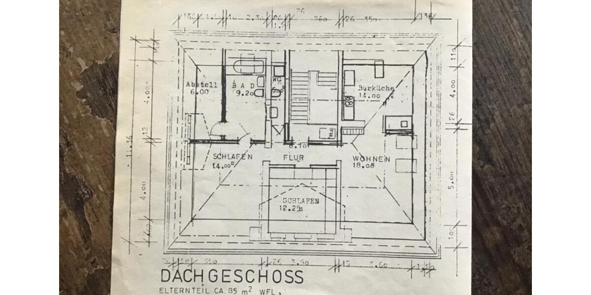 Dachgeschoßwohnung Velbert - 3 Zimmer, 85 m&sup2;, 600&euro; | Angebot:26464210