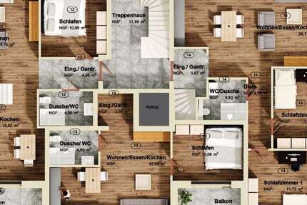 Wohnung Pulheim - 4 Zimmer, 104 m&sup2;, 655.000&euro; | Angebot:23872351