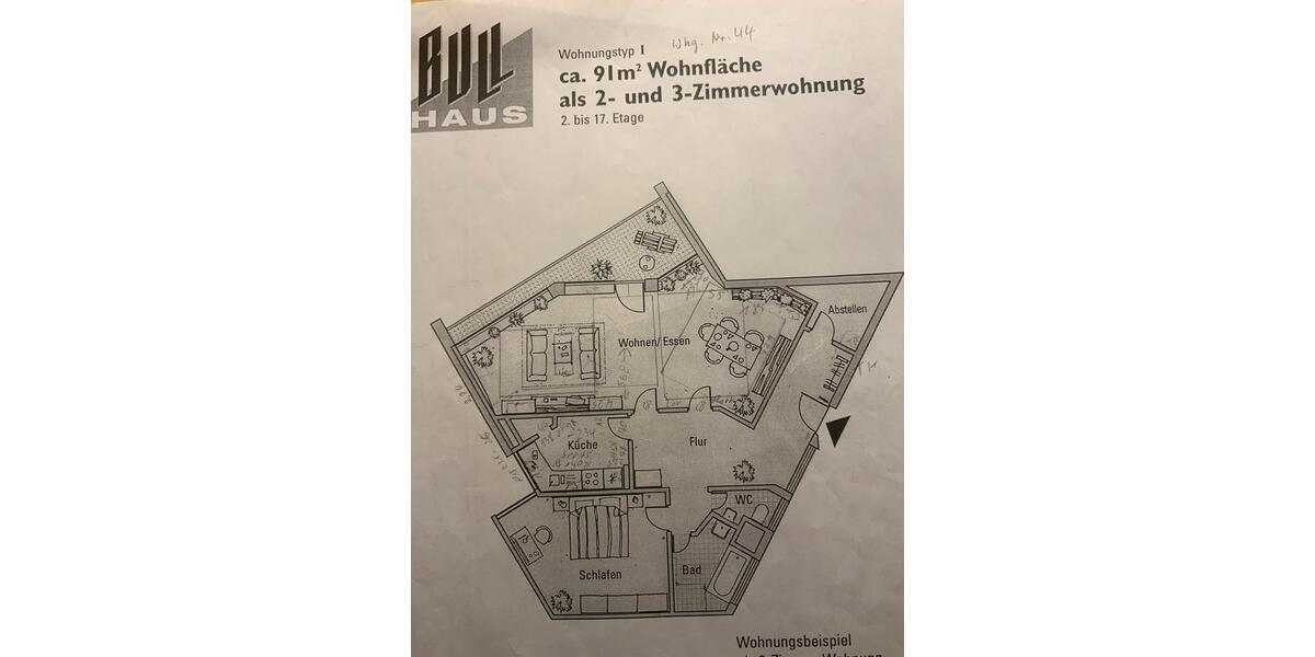 Etagenwohnung Remscheid Reinshagen - 2.5 Zimmer, 91 m&sup2;, 339.000&euro; | Angebot:26963296