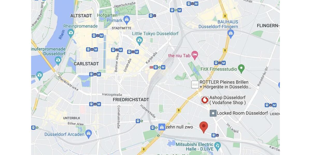 Etagenwohnung Düsseldorf Oberbilk - 1 Zimmer, 32 m&sup2;, 735&euro; | Angebot:26133629