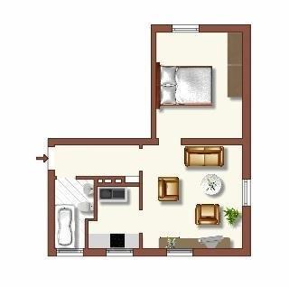 Erdgeschoßwohnung Duisburg Huckingen - 2 Zimmer, 41 m&sup2;, 409&euro; | Angebot:26286326