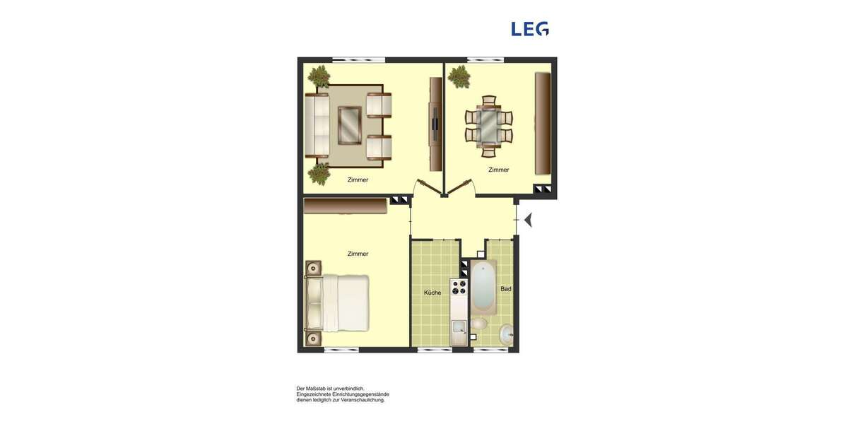 Etagenwohnung Remscheid Endringhausen - 3 Zimmer, 61 m&sup2;, 459&euro; | Angebot:27520573