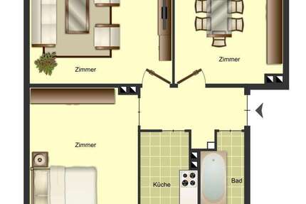 Wohnung Remscheid Endringhausen - 3 Zimmer, 61 m&sup2;, 459&euro; | Angebot:27520573