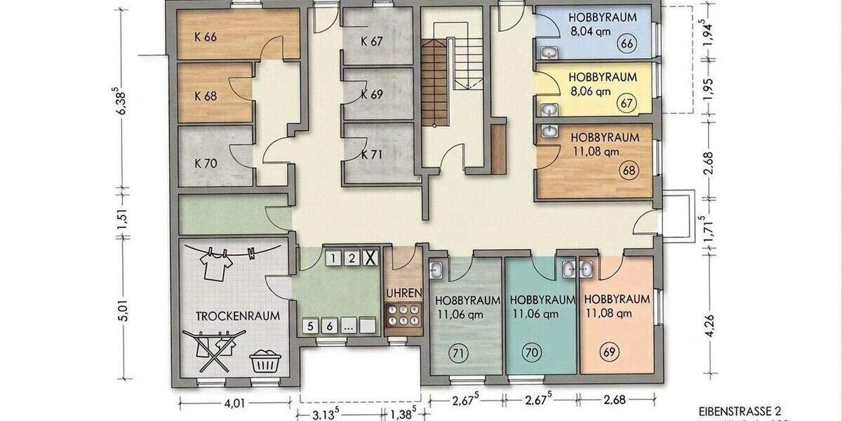 Etagenwohnung Düsseldorf Unterbach - 4 Zimmer, 88 m&sup2;, 350.000&euro; | Angebot:25906556
