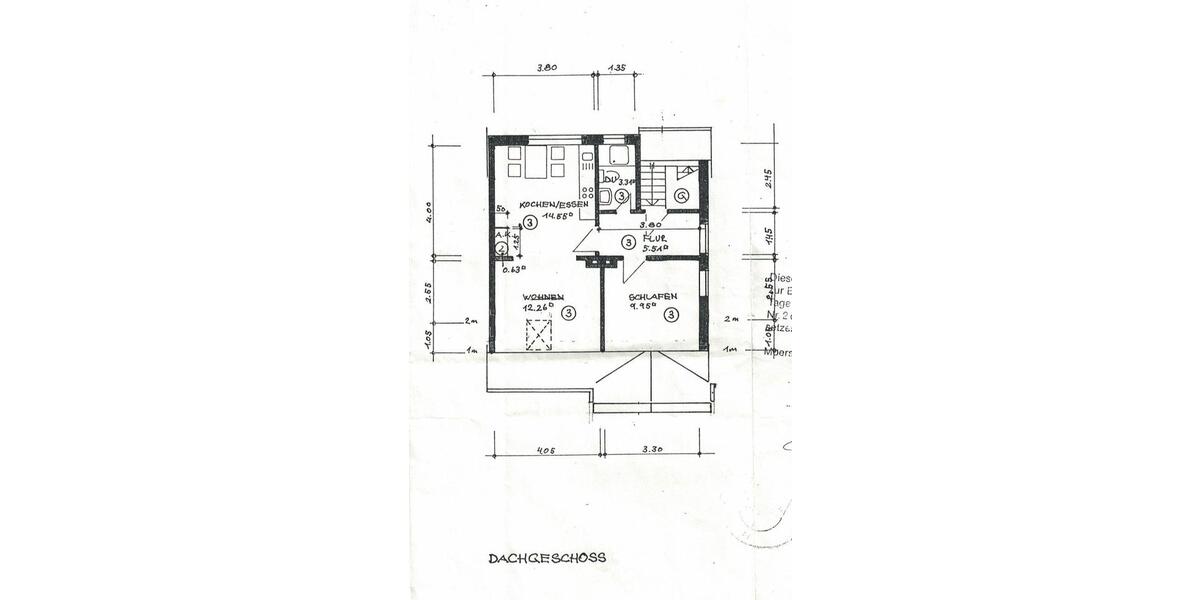 Dachgeschoßwohnung Moers - 2 Zimmer, 46 m&sup2;, 630&euro; | Angebot:26345296