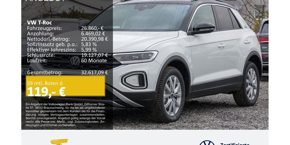 VW T-Roc 13.369 km 25.980 &euro; Oberhausen 46047