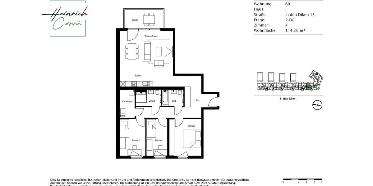 Etagenwohnung Düsseldorf Stadtbezirk 6 - 4 Zimmer, 114 m&sup2;, 1.870&euro; | Angebot:26479414
