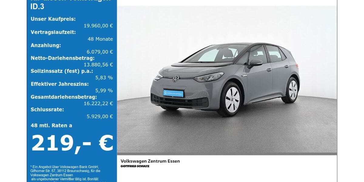 VW ID.3 50.465 km 16.960 &euro; Essen 45143