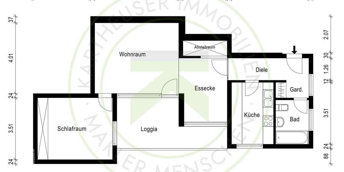 Etagenwohnung Mettmann - 2 Zimmer, 70 m&sup2;, 162.500&euro; | Angebot:26800173