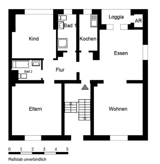 Hochparterre Essen Stadtbezirk III - 3 Zimmer, 91 m&sup2;, 853&euro; | Angebot:27564410