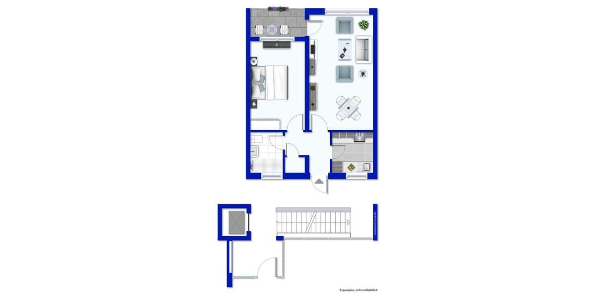 Etagenwohnung Langenfeld Immigrath - 2 Zimmer, 52 m&sup2;, 173.000&euro; | Angebot:25779613