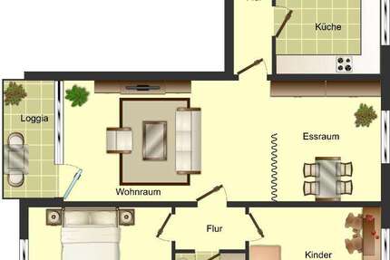 Wohnung Solingen Mitte - 3 Zimmer, 93 m&sup2;, 799&euro; | Angebot:24589982