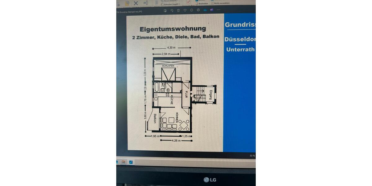 Etagenwohnung Düsseldorf Stadtbezirk 5 - 2 Zimmer, 50 m&sup2;, 850&euro; | Angebot:25308668