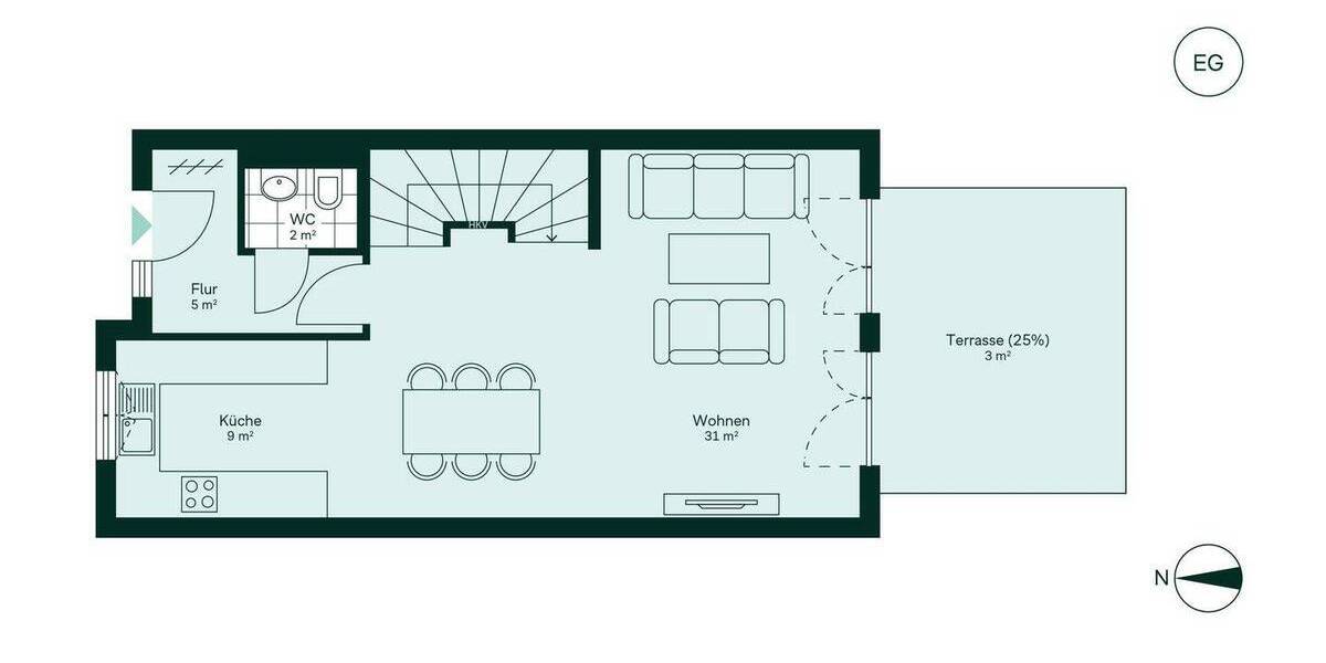 Reihenmittelhaus Heiligenhaus Mitte - 4 Zimmer, 133 m&sup2;, 579.900&euro; | Angebot:25673607
