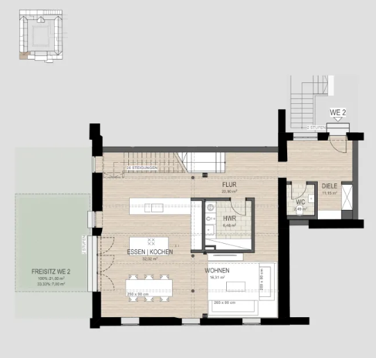 Etagenwohnung Willich Schiefbahn - 3 Zimmer, 170 m&sup2;, 1.220.456&euro; | Angebot:25775203