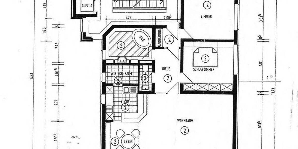 Etagenwohnung Solingen Ohligs-Aufderhöhe - 3 Zimmer, 117 m&sup2;, 1.400&euro; | Angebot:25702959