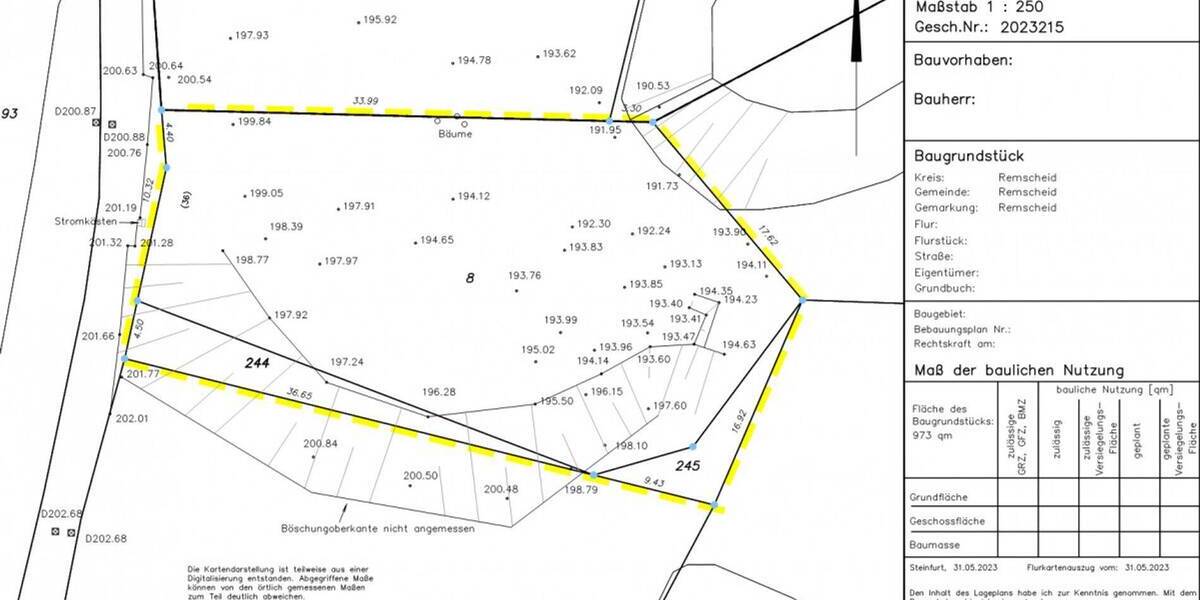 Grundstück Remscheid Nord - 199.000&euro; | Angebot:25708590