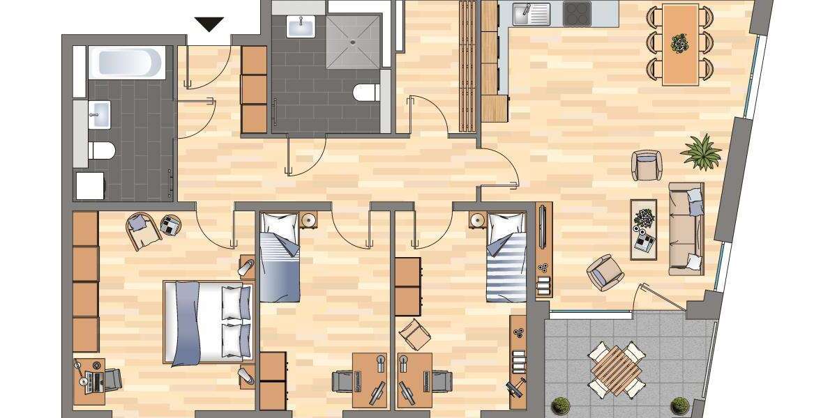 Etagenwohnung Essen Südviertel - 4 Zimmer, 114 m&sup2;, 1.429&euro; | Angebot:27216162