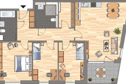 Wohnung Essen Südviertel - 4 Zimmer, 114 m&sup2;, 1.429&euro; | Angebot:27216162