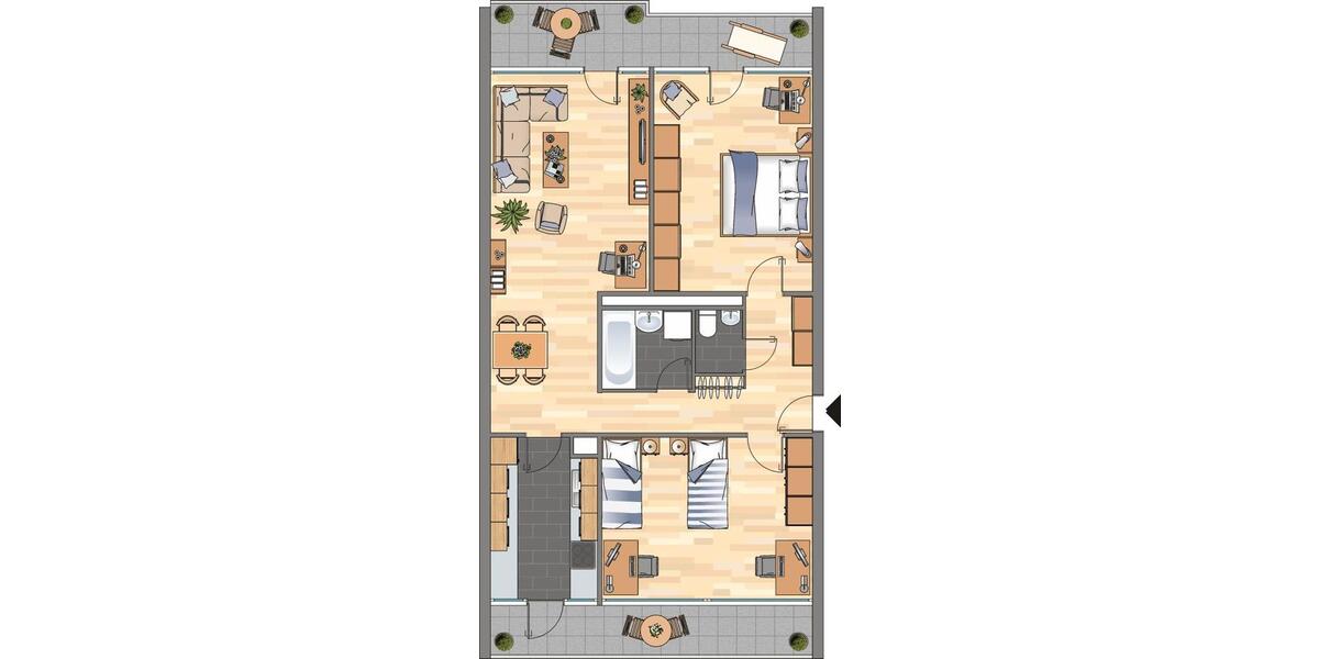 Erdgeschoßwohnung Oberhausen Alstaden - 3 Zimmer, 85 m&sup2;, 438&euro; | Angebot:25877312