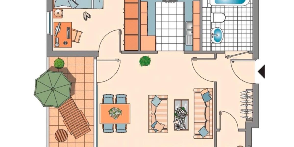 Etagenwohnung Erkrath - 1.5 Zimmer, 44 m&sup2;, 650&euro; | Angebot:26033004