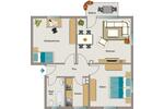 Erdgeschoßwohnung Duisburg Hamborn - 3.5 Zimmer, 70 m&sup2;, 627&euro; | Angebot:26433793