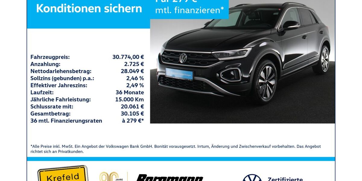VW T-Roc 25.374 km 30.335 &euro; Krefeld 47803