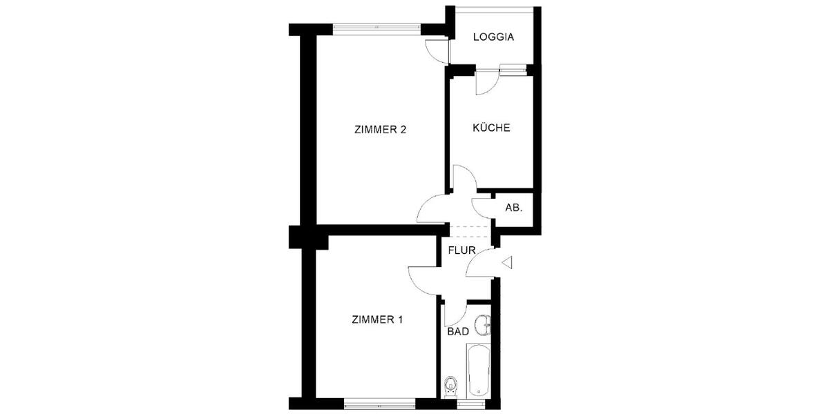 Etagenwohnung Mettmann - 2 Zimmer, 57 m&sup2;, 482&euro; | Angebot:26465478