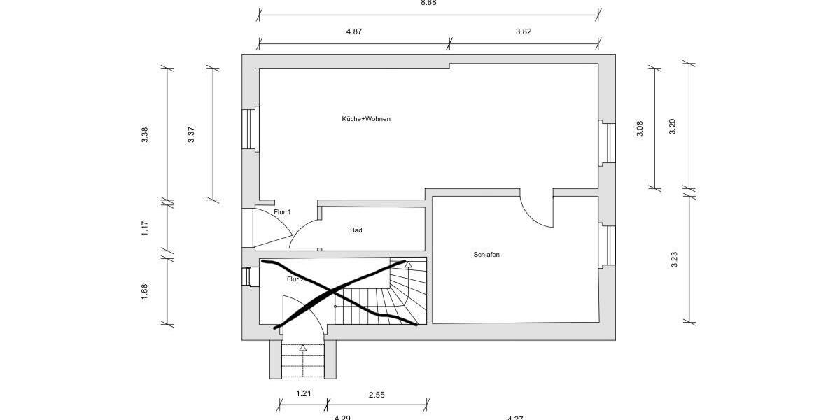 Erdgeschoßwohnung Bottrop Ebel - 1.5 Zimmer, 47 m&sup2;, 480&euro; | Angebot:26253454