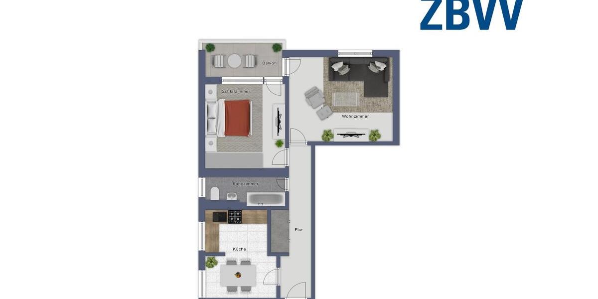 Etagenwohnung Remscheid Lüttringhausen - 2 Zimmer, 60 m&sup2;, 499&euro; | Angebot:26479443