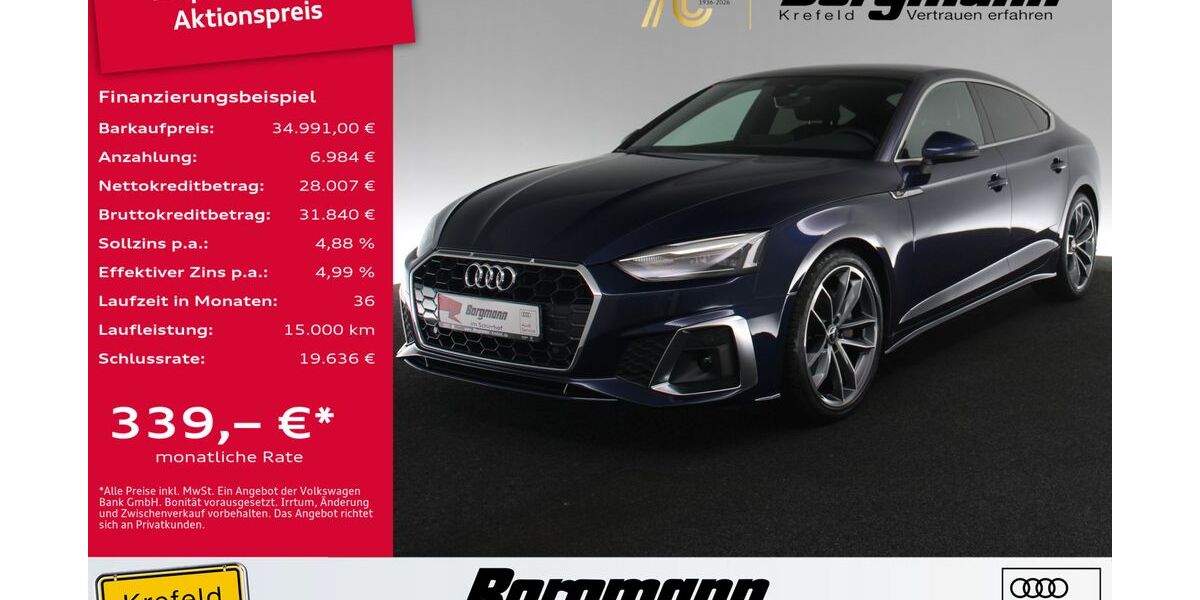 Audi A5 49.777 km 34.332 &euro; Krefeld 47803