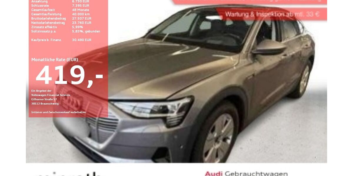 Audi e-tron 45.875 km 28.740 &euro; Moers-Hülsdonk 47441